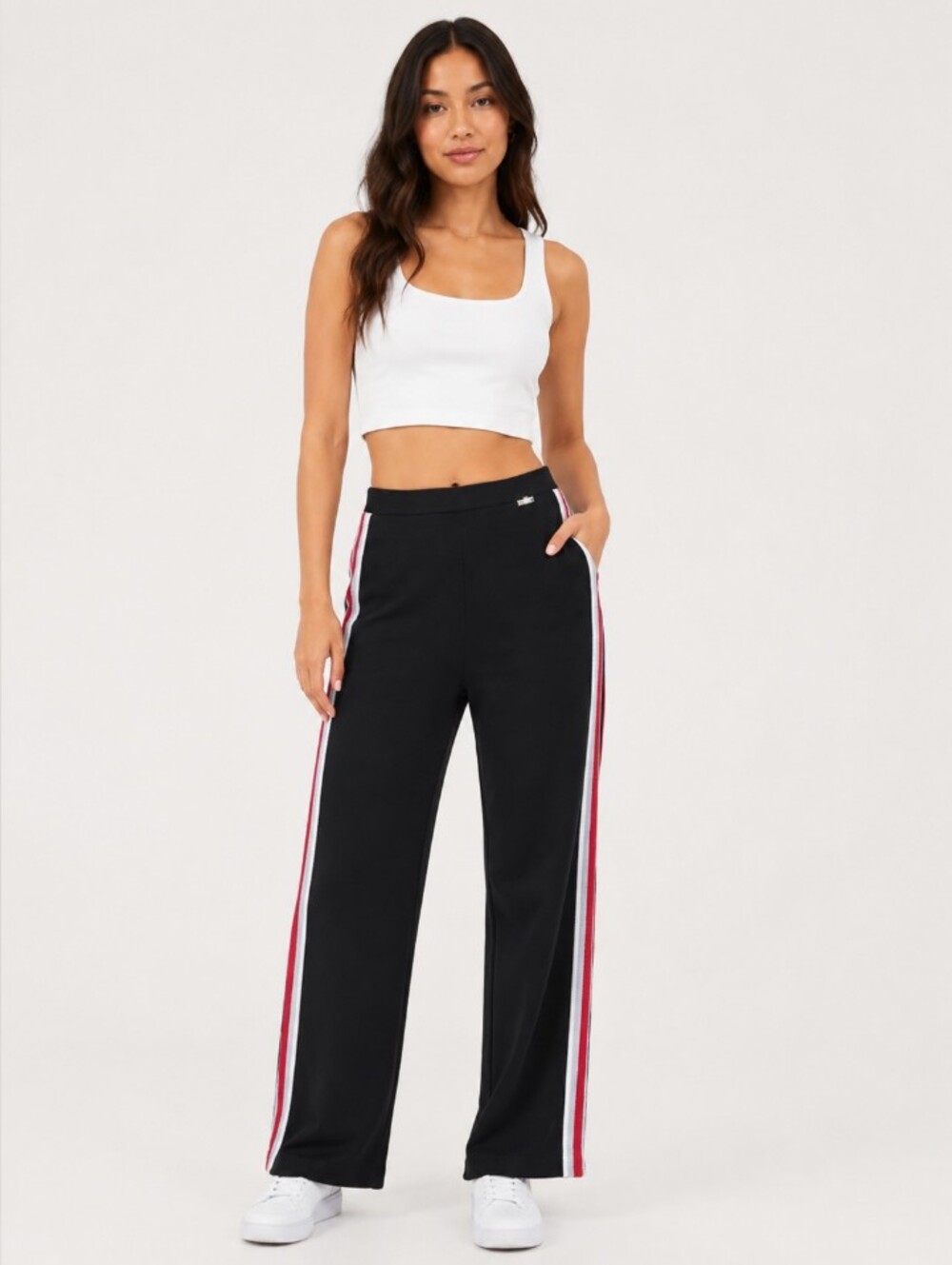 St. John Sport Santana Drawstring Knit Wool Blend Track Pants Petite